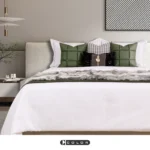 Luxury 10-Piece Bedding Set for Model Homes: Light Luxury, High-End, Eco-Friendly Woven Leather and Rabbit Fur Throw Blanket