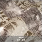 Brocade and Brown Ice-Patterned Velvet Patchwork Cushion: Vintage Living Room Sofa Long Cushion, Model Home Showroom, Bedside and Lumbar Pillow Covers - Image 3