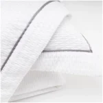 Jinshi Soft Furnishings Showroom: Italian-inspired, light luxury white-striped woven-texture high-end custom bedding four-piece set - Image 4