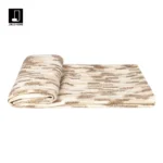 Modern Nordic Showroom: Wool Throw, Hotel-Style Italian Luxury Sofa Cover, Beige Striped Footboard Throw