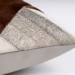 Coffee-colored, high-end, luxury-style woven horsehair square throw pillow for sofas and living rooms; model home and villa bedside cushion - Image 4