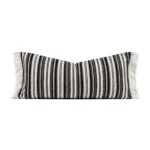 Cushion for Sofa, Living Room, Model Home, Villa: Light Luxury, Sophisticated Style, Black and White Cotton-Linen, Fringed, Tasseled, Bed Pillow, Lumbar Support Cushion - Image 5