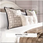 Elegant, Lightly Luxurious Showroom: 11-Piece Coffee-Colored Bedding Set—Hotel-Quality Bedding for Villa Showrooms, Multi-Piece Sets with a Sophisticated Look - Image 3