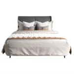 10-Piece Orange-Toned Bedding Set for Soft Furnishings Showroom; Hotel Furniture Showroom Bedding; Fleece Throw; White Cushions - Image 5