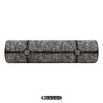 Interior Design: Sofa Showroom - Italian-Style Light Luxury Black-and-White Textured Leather with Tied Candy-Colored Pillows, Cylindrical Pillows, and Lumbar Support Cushions