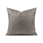 Green Leather Patchwork Square Cushions for Sofas and Living Rooms: A Touch of Luxury for Model Homes and Villas—Bedside and Decorative Pillows - Image 5