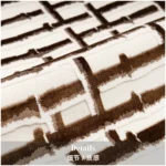 Jinshi Light Luxury Showroom Sofa Pillows: White and Beige Geometric Shaggy Cushions, Vintage-Style Villa Cushions, Showroom Cushions - Image 3