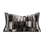 Black, White, and Beige Shag-Textured Cushions for Sofas and Living Rooms: A Luxurious, High-End Look—Sample Model for Villa Bedroom Headboard Pillows - Image 5