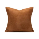 Soft Furnishings: Sofa, Model Home, Bay Window, Modern, Nordic, Italian, Light Luxury, Orange, Deer-Print Velvet, Hand-Woven Cushions and Pillows - Image 5