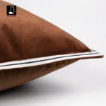 Orange Patchwork Square Cushions for Sofas and Living Rooms: A Touch of Luxury and Sophistication—Modern Showroom, Villa, and Bedside Cushions - Image 4