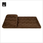Showroom Villa Living Room Sofa Throw and Bedspread; Hotel-Style Italian-Inspired Light Luxury Coffee-Brown Velvet Crinkle-Weave Footboard Throw