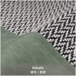 Soft Furnishings: Minimalist, Modern, New Chinese, and Scandinavian Minimalist Sofa Showroom - Light Luxury Green Textured Cushion Covers - Image 3