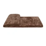 Soft Furnishings for Model Homes: Scandinavian Minimalist, Modern, and Italian-inspired Luxury Living Room with Bay Window; Coffee-colored Textured Rug and Footboard Rug - Image 5