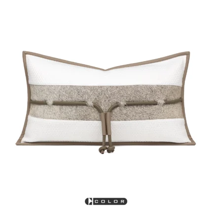 Soft furnishings, sofas, model homes, bedside tables, bay windows, Nordic and Italian styles, light luxury, green leather, removable laced lumbar pillows, cushions