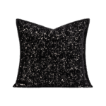 Black and White Shaggy-Edged Square Cushions for Sofas and Living Rooms: Light Luxury and Sophisticated Style—Model Home and Villa Bed Cushions - Image 5