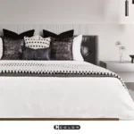 12-Piece Bedding Set for Soft Furnishing Showrooms: Modern, Light Luxury, Instagram-Style, Black and White, Minimalist Furniture Store Bedding - Image 2
