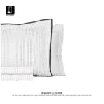 Jinshi Soft Furnishings Showroom: Italian-inspired, light luxury, white-lined, woven-textured, high-end custom four-piece bedding set - Image 2