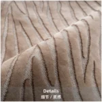 Velvet Deep Brown Cushions: Light Luxury Living Room Sofa Cushions with Wavy Shag Design—Model Home Cushions, Showroom Cushions, and Cushion Covers - Image 3