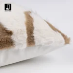 Yellow Faux Fur Square Cushions for Sofas and Living Rooms: Luxurious and Sophisticated, Modern Showroom Style, Villa Bedside Cushions - Image 4