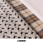 Bedding set for model homes in a slightly luxurious wabi-sabi style: 4-piece set in brown with black-and-white stripes - Image 3