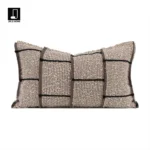 Jinshi Villa Cotton-Linen Wabi-Sabi Style Cushion Covers, Vintage-Inspired Luxury Cushions for Showrooms, Hotel Display Cushions