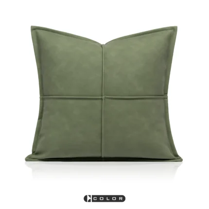 Soft Furnishings: Sofa Showroom, Hotel, Modern, Nordic, Italian, Light Luxury, Green, Composite Leather, Cross-Stitch Cushion Covers
