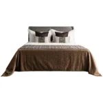 Modern Luxury-Chic Model Unit: 10-Piece Brown-Toned Bedding Set for Guesthouses and Villas—High-End Multi-Piece Bedding Sets for Showrooms - Image 5