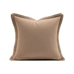 Velvet Cushion in Light Beige—Luxury Living Room Sofa Cushion for Villas, Hotel Showrooms, and Exhibition Halls - Image 4
