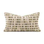 Brocade-patterned cotton-linen blend woven throw pillow; vintage-style living room sofa cushion; showroom display; green lumbar pillow for the bed - Image 5