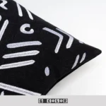 Soft Furnishings: Sofa, Model Home, Bay Window, Hotel, B&B, Modern, Nordic, Italian, Light Luxury, Black and White, Embroidered Cushions and Pillows - Image 3