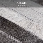 Decorative Cushion for Sofa and Living Room: Luxurious Black and Gray Genuine Horsehair Woven Lumbar Pillow for Model Homes and Villas - Image 3