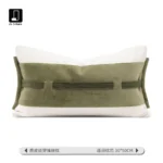 Green Imported Deer Velvet Woven Cushion for Sofas and Living Rooms: A Touch of Luxury—Sample Model Room Bed Cushion
