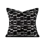 Showroom Sofa Living Room Light Luxury High-End Black and White Shag Pillows Hotel Villa Bay Window Bedside Cushions Pillow Covers - Image 5