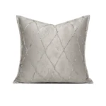 Soft furnishings, sofa, model home, bay window, Nordic and Italian styles, light luxury, gray, imported fabric, high-end textured throw pillows and cushions - Image 5