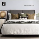 10-Piece Green-Toned Bedding Set for Model Rooms | Hotel Furniture Showroom Bedding Sets | Embroidered Square Pillows | Multi-Piece Sets - Image 2