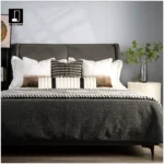 10-Piece Brown-Toned Bedding Set for Soft Furnishing Showrooms, Hotel Furniture Showroom Bedding, Fox Fur Throws, and Pillows