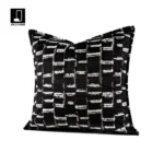 Showroom Sofa Living Room Light Luxury High-End Black and White Shag Pillows Hotel Villa Bay Window Bedside Cushions Pillow Covers - Image 2