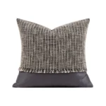 Cushions for Sofas and Living Rooms: Light Luxury, High-End, Modern Minimalist, Beige and Black Striped Fabric, Creative Patchwork, Headboard and Armrest Cushions - Image 5