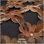 Luxury-Style Black and Brown Genuine Horsehair Woven Cushion for Sofas and Living Rooms—Model Home Villa Bed Cushion - Image 3