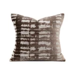 Brocade-style Premium Coffee-Brown Embossed Cushion: Modern Minimalist Geometric Shag Square Cushion for Showroom Living Rooms and Bedrooms - Image 5