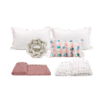 Soft Furnishings for Children's Rooms: Showroom Bedding Set – Modern Girl's Room, Pink Polka Dot Bedding, 8-Piece Set - Image 9