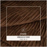 Showroom Villa Living Room Sofa Throw and Bedspread; Hotel-Style Italian-Inspired Light Luxury Coffee-Brown Velvet Crinkle-Weave Footboard Throw - Image 3